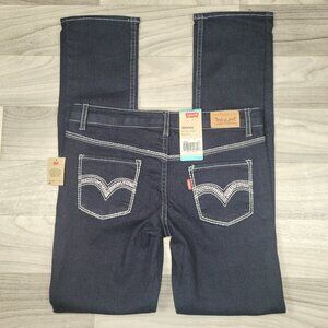 Levis Skinny Girls 12 Adjustable Waist Stretch Denim Jeans Rhinestones NWT